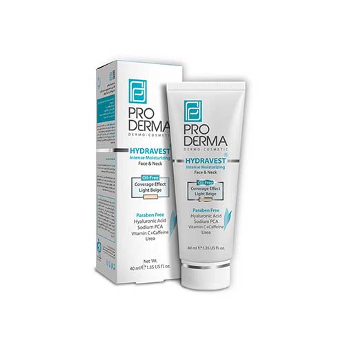 کرم مرطوب کننده قوی صورت و گردن رنگی پرودرما proderma