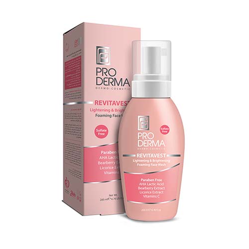 فوم شستشو و روشن کننده پوست صورت proderma