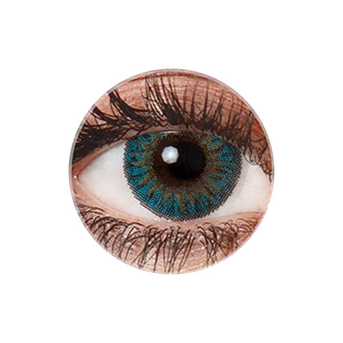 لنز کلیر ویژن  رنگ آبی مرکز عسلی دوردار شماره CM966