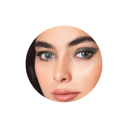 لنز کلیر ویژن  رنگ آبی مرکز طوسی دوردار شماره CM983N