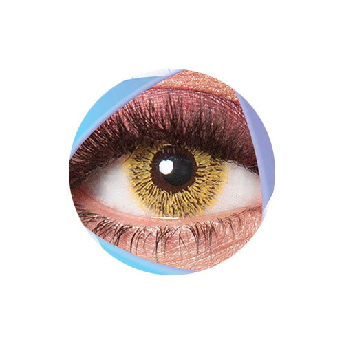 لنز کلیر ویژن رنگ زرد (گلد) بدون دور شماره XKU804