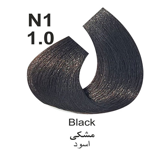 رنگ مو کاترومر سری طبیعی شماره n1 حجم 100 میلی لیتر رنگ مشکی