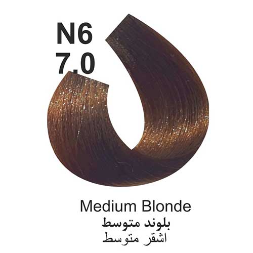 رنگ مو کاترومر سری طبیعی شماره n6 حجم 100 میلی لیتر رنگ بلوند متوسط