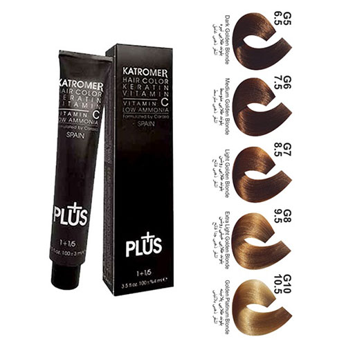 رنگ مو کاترومر سری طلایی  شماره g5 حجم 100 میلی لیتر رنگ بلوند طلایی تیره