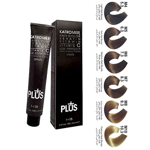 رنگ مو کاترومر سری زیتونی  شماره m8 حجم 100 میلی لیتر رنگ بلوند زیتونی خیلی روشن