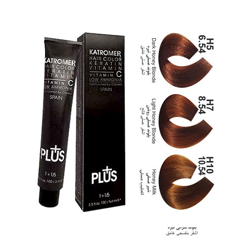 رنگ مو کاترومر سری عسلی شماره H10 حجم 100 میلی لیتر رنگ شیرعسلی