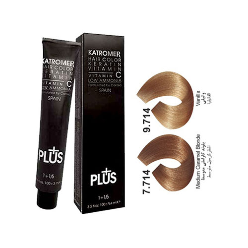 رنگ مو کاترومر سری کاراملی شماره 9.714 حجم 100 میلی لیتر رنگ وانیلی