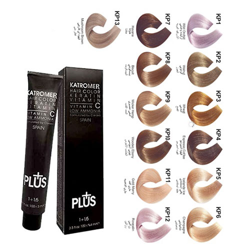 رنگ مو کاترومر سری حرفه ای شماره KP2 حجم 100 میلی لیتر رنگ گردویی