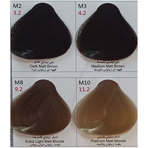 رنگ مو پادینا سری زیتونی شماره M10 حجم 100 میلی لیتر رنگ بلوند زیتونی پلاتینه