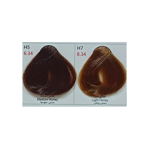 رنگ مو پادینا سری عسلی شماره H7 حجم 100 میلی لیتر رنگ عسلی روشن