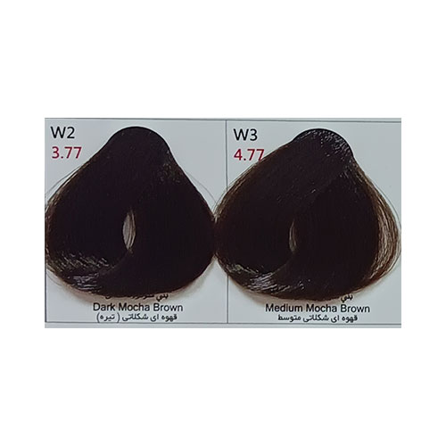 رنگ مو پادینا سری شکلاتی شماره W2 حجم 100 میلی لیتر رنگ قهوه ای شکلاتی
