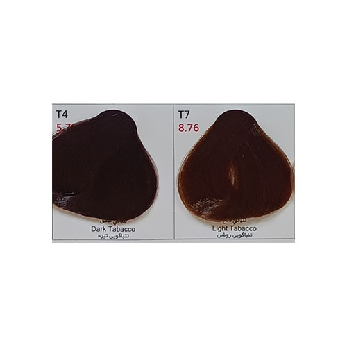 رنگ مو بیس کالر سری تنباکویی شماره T7 حجم 125 میلی لیتر رنگ تنباکویی روشن