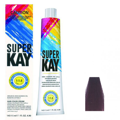 رنگ موی سوپرکی سری شرابی شماره 7.22 رنگ بادمجانی روشن