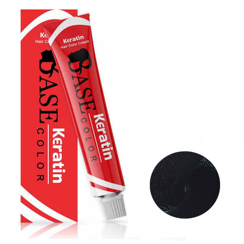 رنگ مو بیس کالر سری دودی شماره C1 حجم 125 میلی لیتر رنگ مشکی پرکلاغی