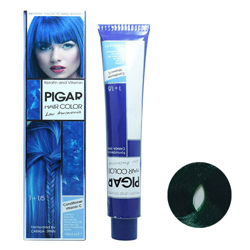 رنگ موی پیگار سری واریاسیون 15 میل شماره E17 رنگ واریاسیون سبز (ضد قرمزی)