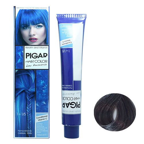 رنگ موی پیگار سری واریاسیون 15 میل  شماره E18 رنگ واریاسیون خاکستری