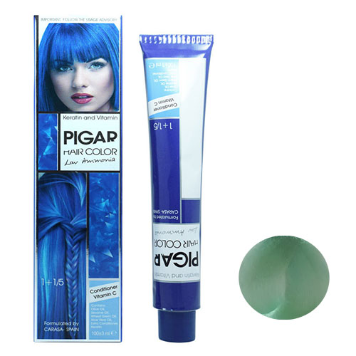 رنگ موی پیگار سری پاستیل شماره P6 رنگ سبز اقیانوسی