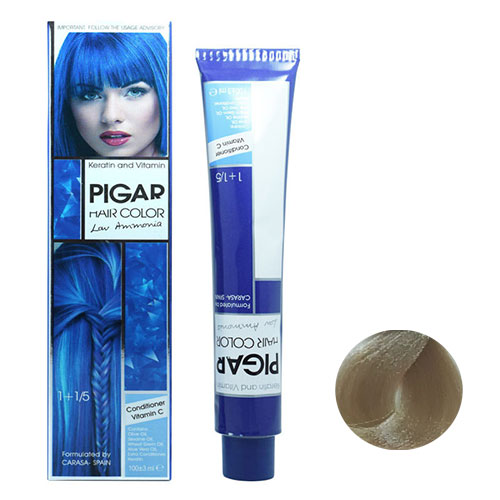 رنگ موی پیگار سری زیتونی شماره M10 رنگ بلوند زیتونی پلاتینه خیلی روشن