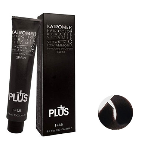 رنگ مو کاترومر سری دودی  شماره c4 حجم 100 میلی لیتر رنگ قهوه ای دودی روشن