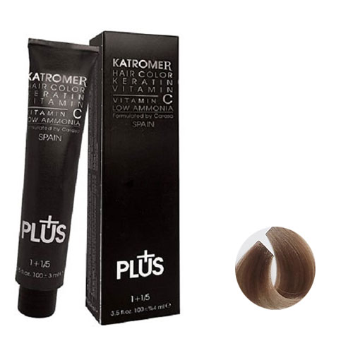 رنگ مو کاترومر سری دودی  شماره c8 حجم 100 میلی لیتر رنگ بلوند دودی خیلی روشن