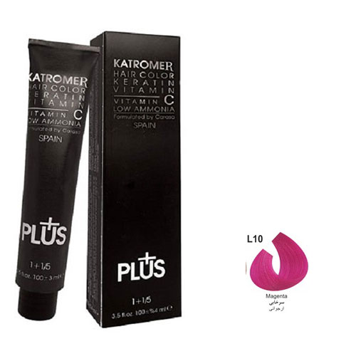 رنگ مو کاترومر سری لوکس شماره L10 حجم 100 میلی لیتر رنگ سرخابی