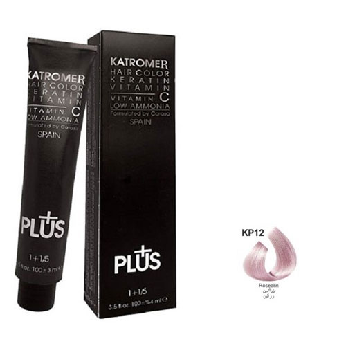 رنگ مو کاترومر سری حرفه ای شماره KP12 حجم 100 میلی لیتر رنگ زرآلین