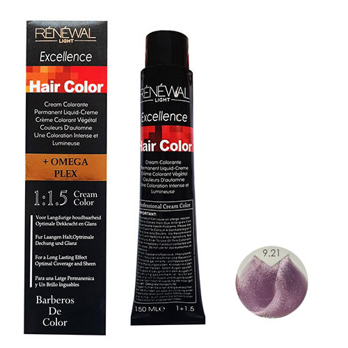 رنگ مو رنوال شماره 9.21 حجم 150 میلی لیتر رنگ بلوند خاکستری پلاتینه خیلی روشن