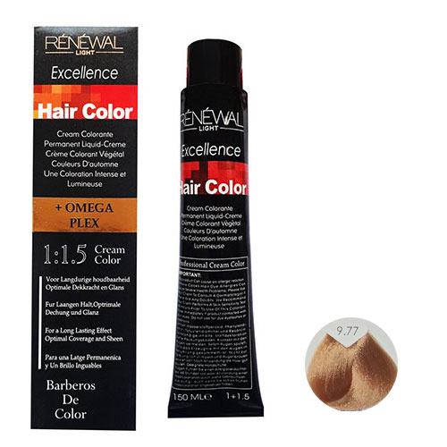 رنگ مو رنوال شماره 9.77 حجم 150 میلی لیتر رنگ بلوند نسکافه ای خیلی روشن