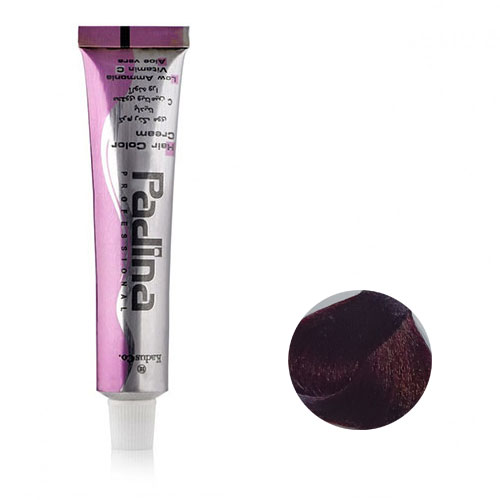 رنگ مو پادینا سری آلبالویی شماره 5.55 حجم 100 میلی لیتر رنگ آلبالویی تیره