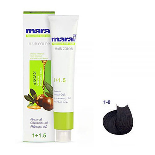 رنگ مو مارال سری طبیعی حجم 100 میلی لیتر شماره 1.0 رنگ مشکی