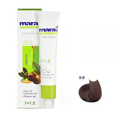 رنگ مو مارال سری طبیعی حجم 100 میلی لیتر شماره 5.0 رنگ قهوه ای روشن
