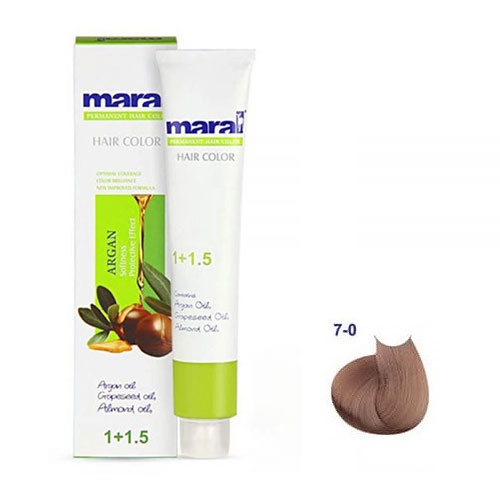 رنگ مو مارال سری طبیعی حجم 100 میلی لیتر شماره 7.0 رنگ بلوند متوسط