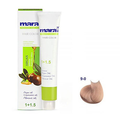 رنگ مو مارال سری طبیعی حجم 100 میلی لیتر شماره 9.0 رنگ بلوند خیلی روشن