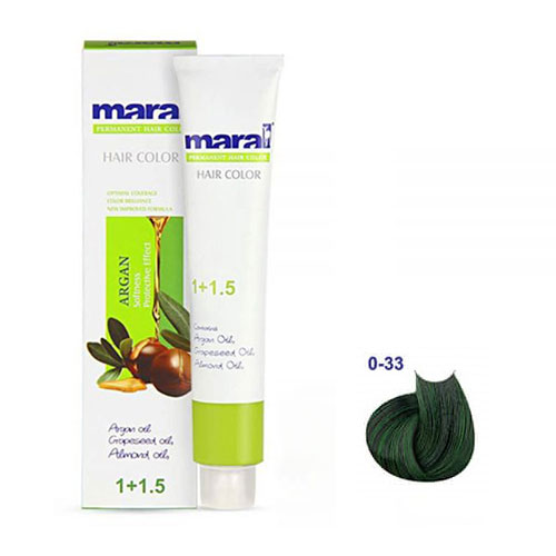 رنگ مو مارال سری واریاسون حجم 100 میلی لیتر شماره 0.33 رنگ واریاسون سبز (ضد قرمزی)