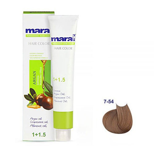 رنگ مو مارال سری الگانس حجم 100 میلی لیتر شماره 7.54 رنگ هاوانا