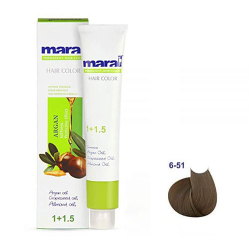 رنگ مو مارال سری بژ حجم 100 میلی لیتر شماره 6.51 رنگ بلوند بژ تیره