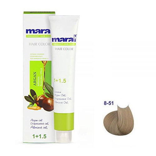 رنگ مو مارال سری بژ حجم 100 میلی لیتر شماره 8.51 رنگ بلوند بژ روشن