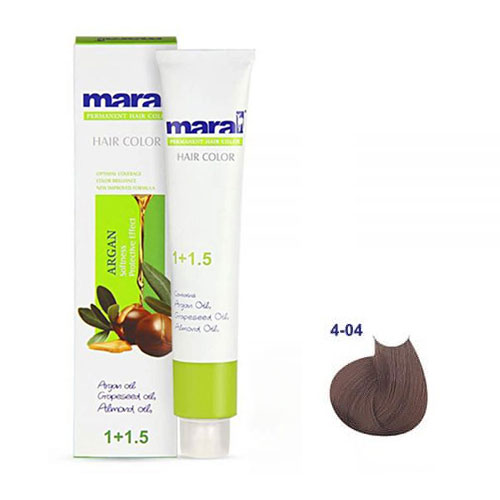 رنگ مو مارال سری بلوطی حجم 100 میلی لیتر شماره 4.04 رنگ بلوطی متوسط