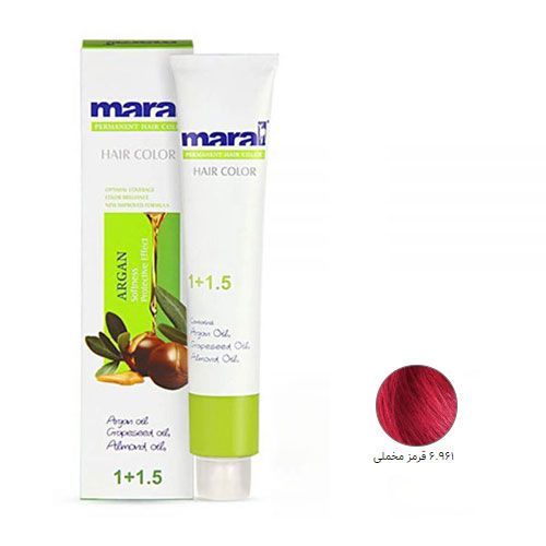 رنگ مو مارال سری ترکیبی حجم 100 میلی لیتر شماره 6.961 رنگ قرمز مخملی