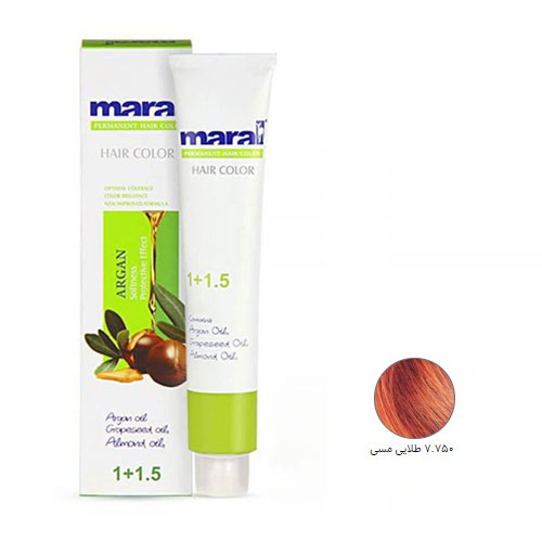 رنگ مو مارال سری ترکیبی حجم 100 میلی لیتر شماره 7.750 رنگ طلایی مسی