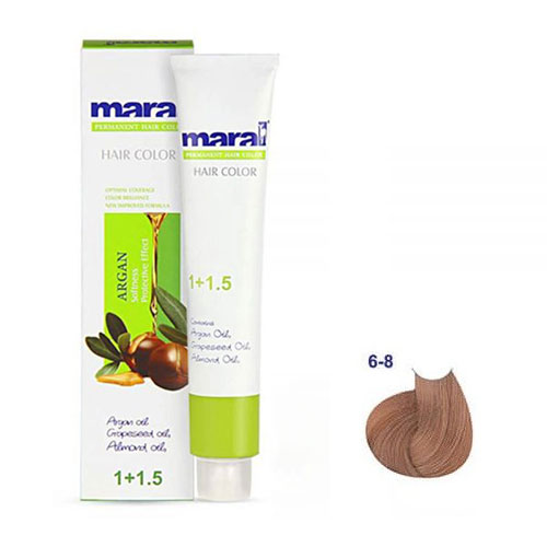 رنگ مو مارال سری شکلاتی حجم 100 میلی لیتر شماره 6.8 رنگ بلوند شکلاتی تیره