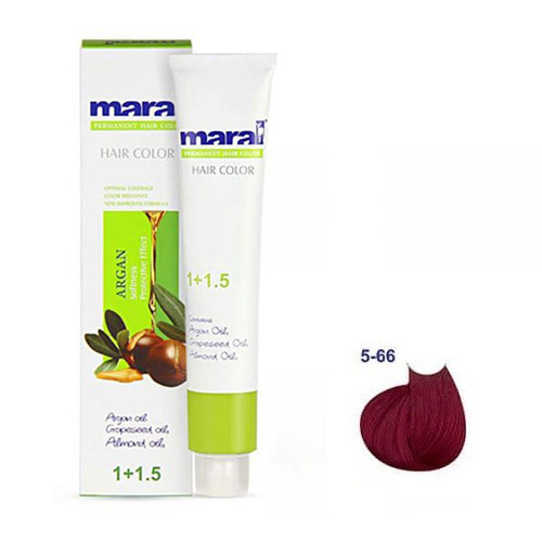 رنگ مو مارال سری قرمز حجم 100 میلی لیتر شماره 5.66 رنگ بورگاندی