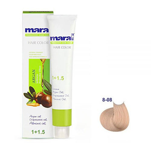 رنگ مو مارال سری کاراملی حجم 100 میلی لیتر شماره 8.08 رنگ کاراملی