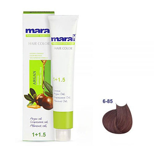 رنگ مو مارال سری نسکافه ای حجم 100 میلی لیتر شماره 6.85 رنگ بلوند نسکافه ای تیره