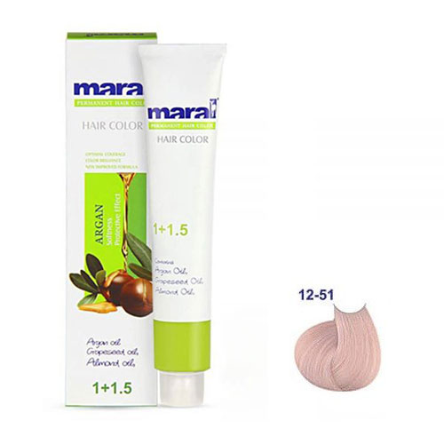 رنگ مو مارال سری هایلایت حجم 100 میلی لیتر شماره 12.51 رنگ بلوند بژ خیلی خیلی روشن