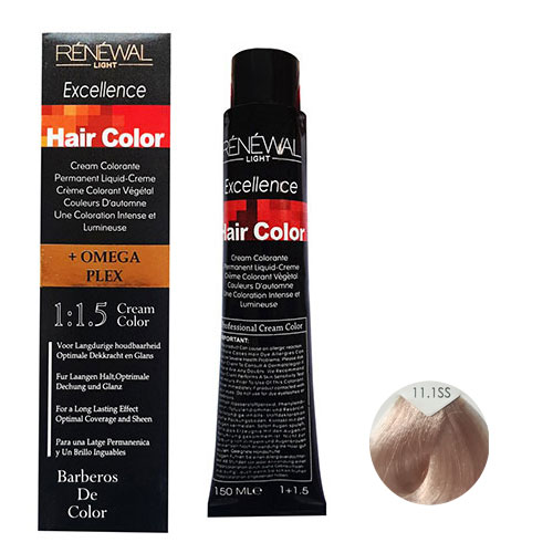 رنگ مو رنوال شماره 11.1ss حجم 150 میلی لیتر رنگ سوپر پلاتینه دودی