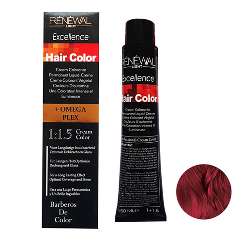 رنگ مو رنوال شماره 6.66 حجم 150 میلی لیتر رنگ قرمز آتشین قوی