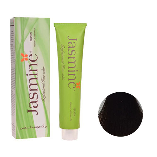 رنگ مو جاسمین سری تنباکویی شماره 5.7 رنگ قهوه ای تنباکویی روشن