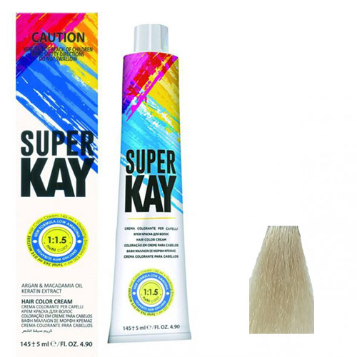 رنگ موی سوپرکی سری زیتونی شماره 10.2 رنگ بلوند زیتونی پلاتینه