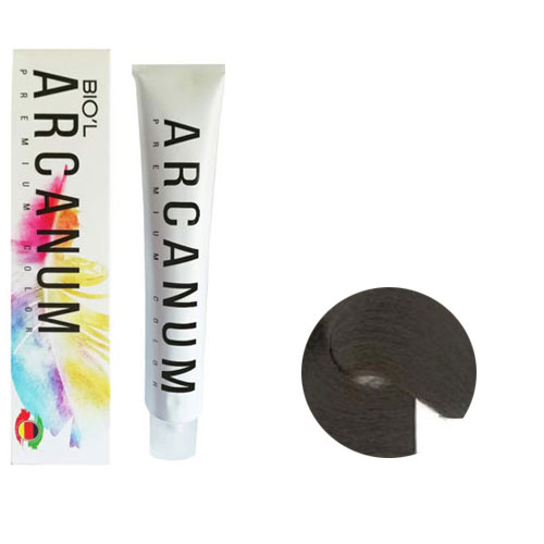 رنگ مو آرکانوم سری طبیعی 120 میل شماره  4.0  رنگ قهوه ای متوسط